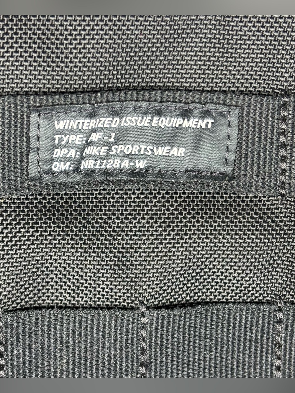 NIKE AF-1 RPM Black Military Loop Zip Top Tote Laptop Book Grocery Gym Carry Bag - Picture 8 of 8